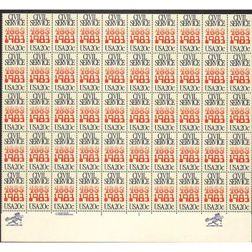 #2053 Civil Service, Sheet of 50 Stamps
