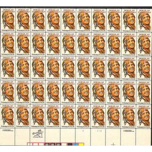 #2088 Douglass Fairbanks, Sheet of 50 Stamps