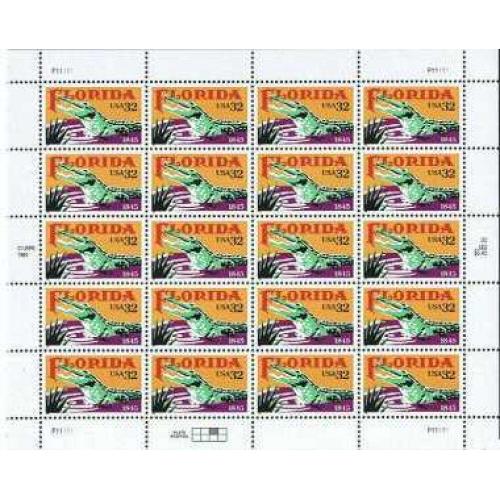 #2950 Florida Statehood, Sheet of 20 Stamps