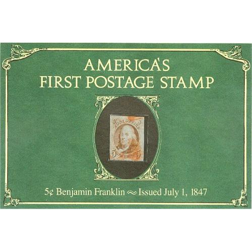 # 1 Benjamin Franklin, 5¢ Brown, Americas First Postage Stamp