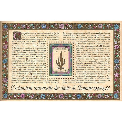 #172 Declaration of Human Rights, Souvenir Sheet (Geneva)