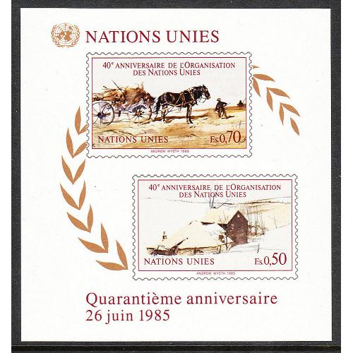 #137 40th Anniversary, Souvenir Sheet (Geneva)