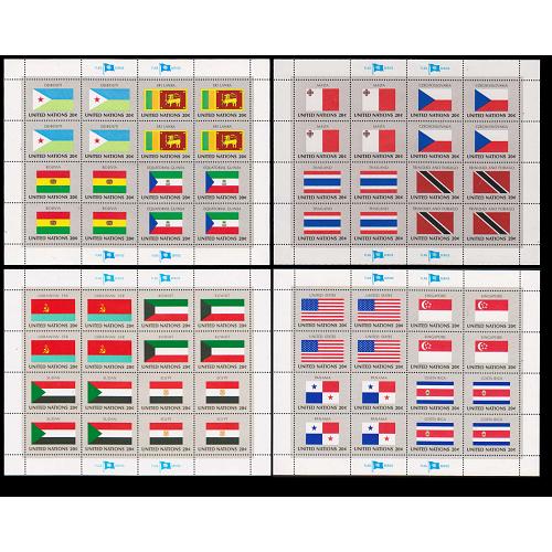 #350-365 Flag Series Set of Four Sheets