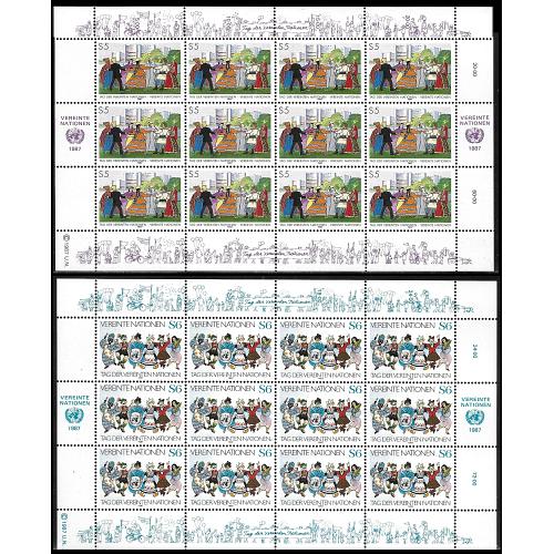 #074-75 United Nations 1987, Two miniature Sheets