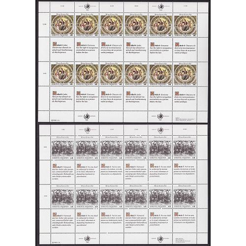 #095-96 Human Rights, Sheets of 12 w/ Labels