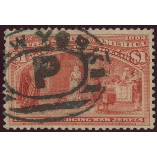 #241 $1 Queen Isabella, Salmon, VF PF Certificate