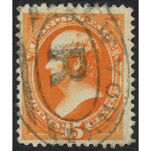#189 15¢ Daniel Webster, Red Orange