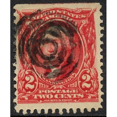 #301c 2¢ Washington3 Carmine, Booklet Single