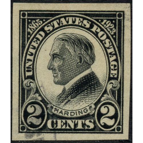 # 611 Wilson 2¢ Black, Imperforate (USED)