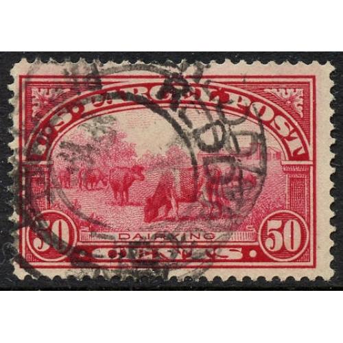 #Q10 50¢ Dairying, Carmine Rose