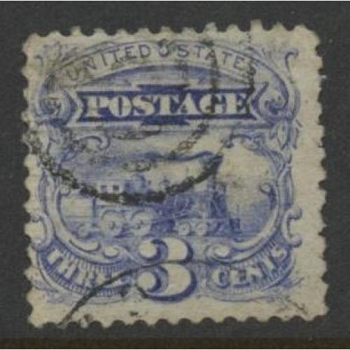#114 Locomotive 3¢ Blue 1869 Issue