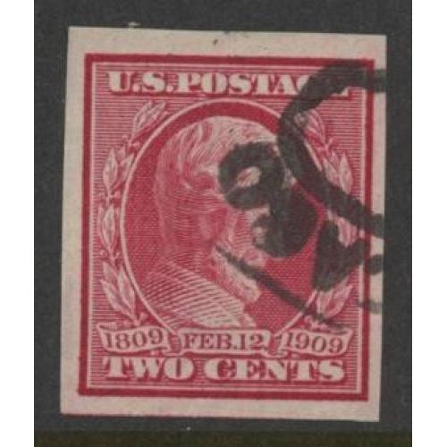 #368 2¢ Lincoln, Carmine, Imperferated