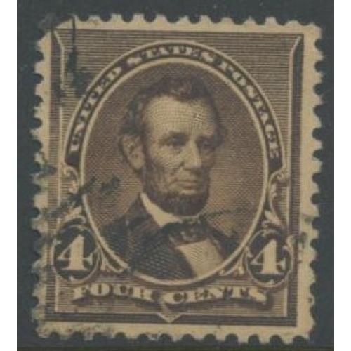 #222 4¢Lincoln, Dark Brown