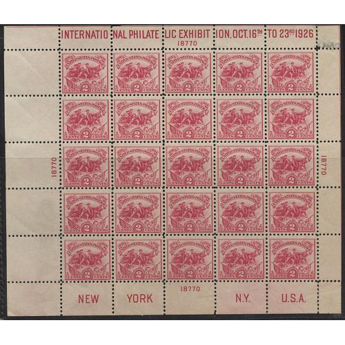 #630 2¢ White Plains Souvenir Sheet, NH